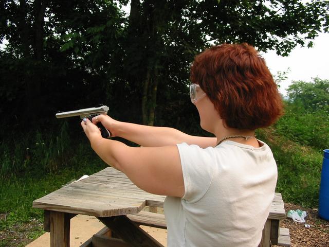 Lisa with Ruger .22