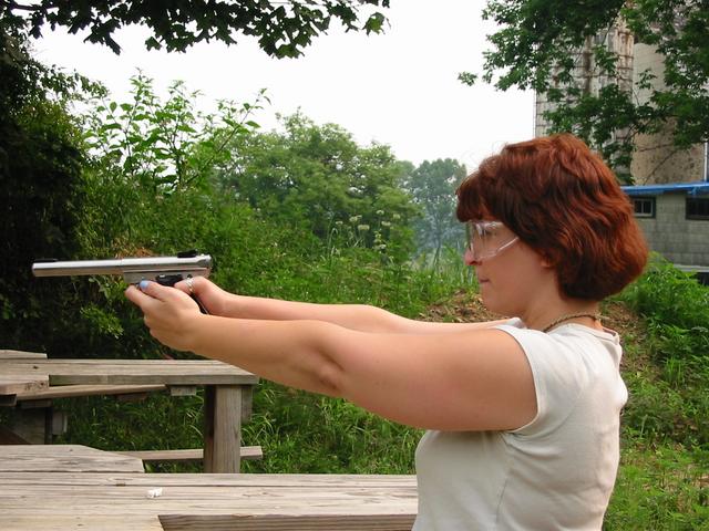 Lisa with Ruger .22
