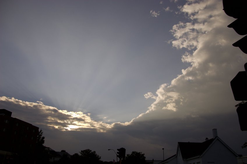 Sun and clouds over Arlington.
