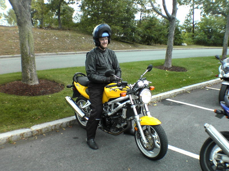 First gen. Suzuki SV650, yellow.