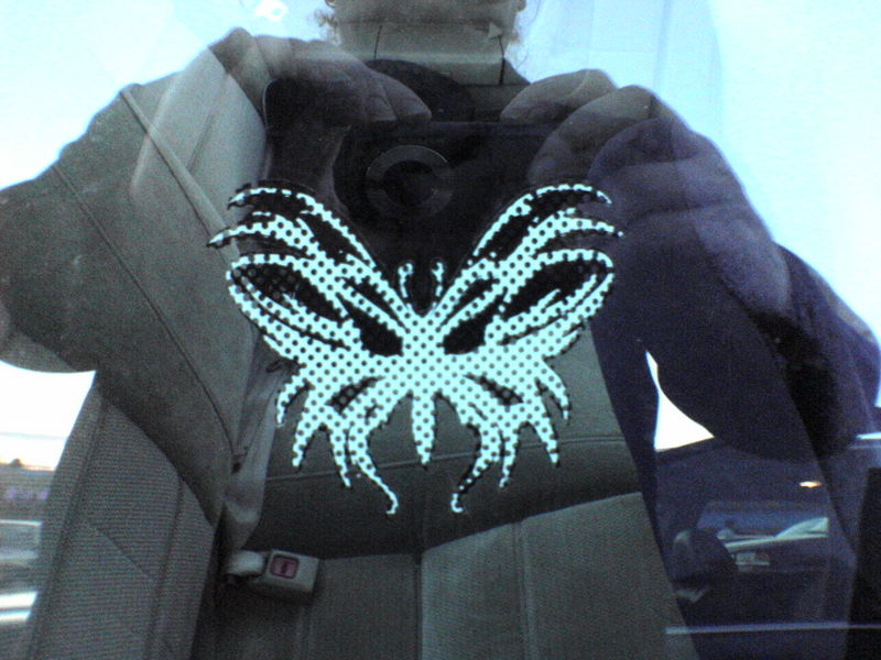 demonic butterfly sticker