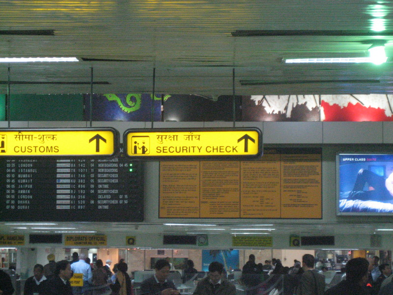 security sign, note hand position