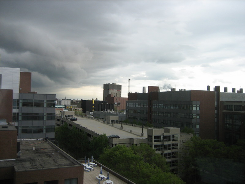 Cambridge storm moving in.