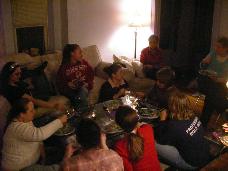 my livingroom full of scary college girls