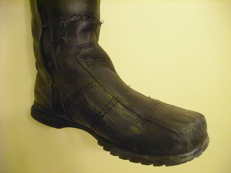 nchanter's boot after accident (no broken bones)