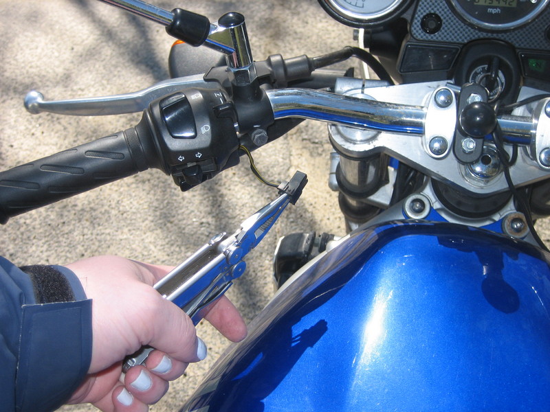 shorting around the corroded clutch switch on my SV650