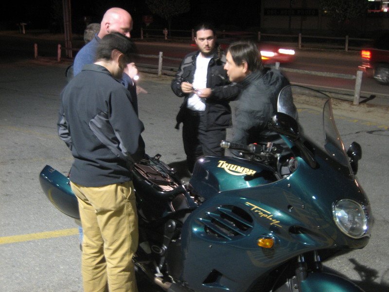 Andy's broken Triumph Tropy