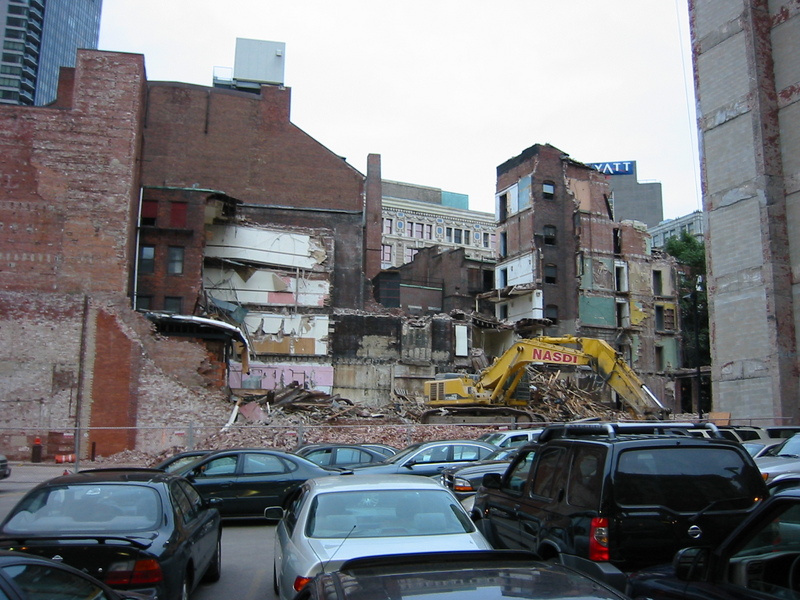 wrecked building in chinatown