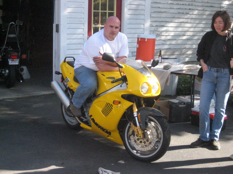 Adam and his (running!) Laverda