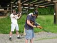 Barry with AR-15, Doug with Dragunov
