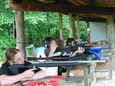 N-tropy with Savage 10FPXP-LE, Doug with AR-15, Darxus (hiding) with Remington 700P, Doug with Dragunov
