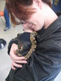 Zeph with Ball Python