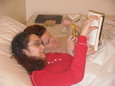 nchanter and zeph reading in my bed