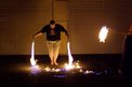 Fire spinning.