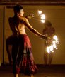 Fire spinning.