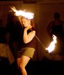 Fire spinning.
