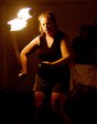 Fire spinning.