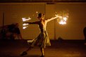 Fire spinning.