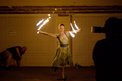 Fire spinning.