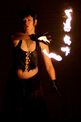 Fire spinning.