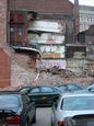 wrecked building in chinatown